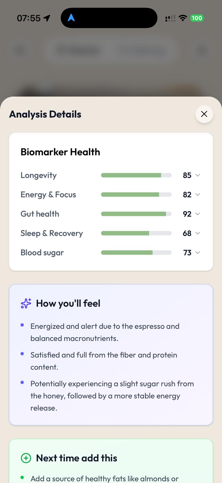 Nourish Food Analysis